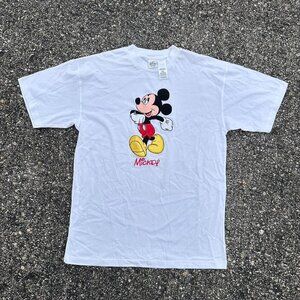 Disney Mickey Mouse white cotton t-shirt Size Large
